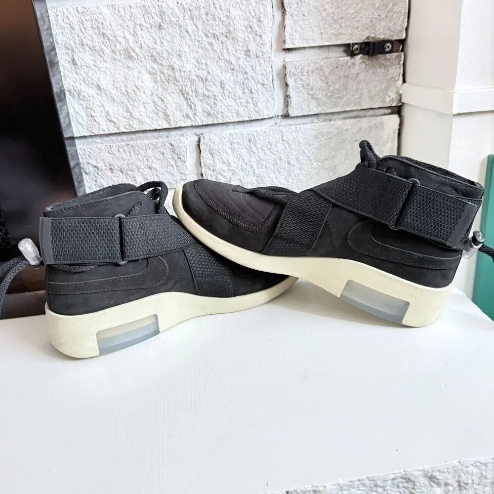 Nike Air 180 Fear of God Black Criss Cross Sneaker Strap Boys Women's Size 5